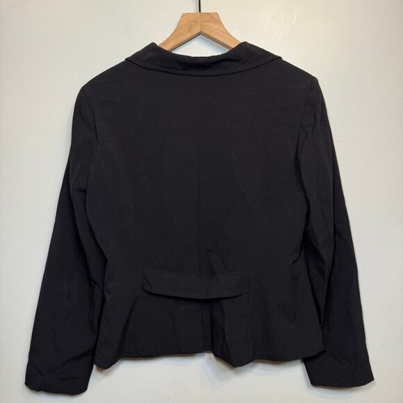 AGB Women's Button Front Blazer Jacket Black Size 14 - Picture 7 of 7